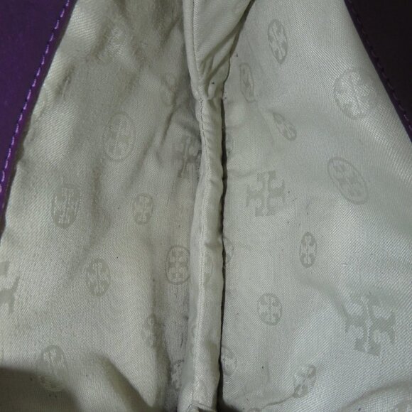 Tory Burch Vibrant Purple Leather flap Messenger Crossbody Handbag W/ dustbag - Picture 12 of 16